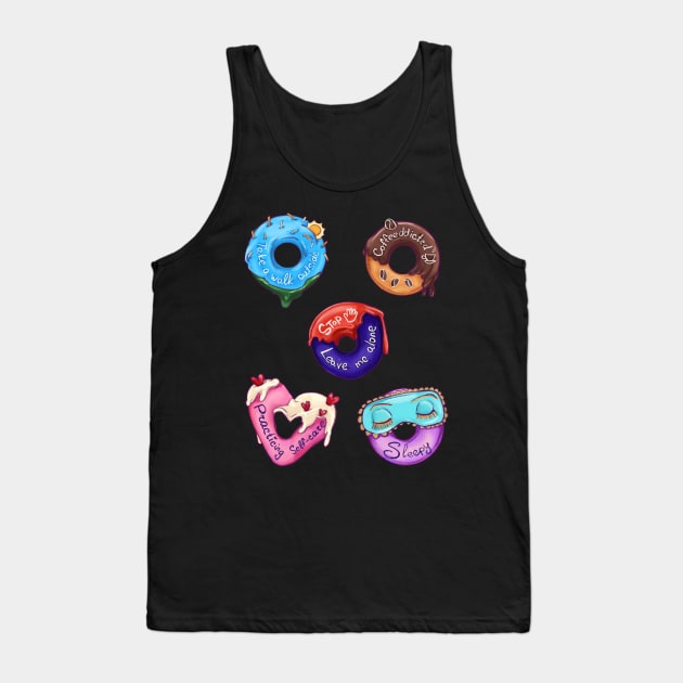 Which Donut are you today? Morning mood Tank Top by Elishas art original 